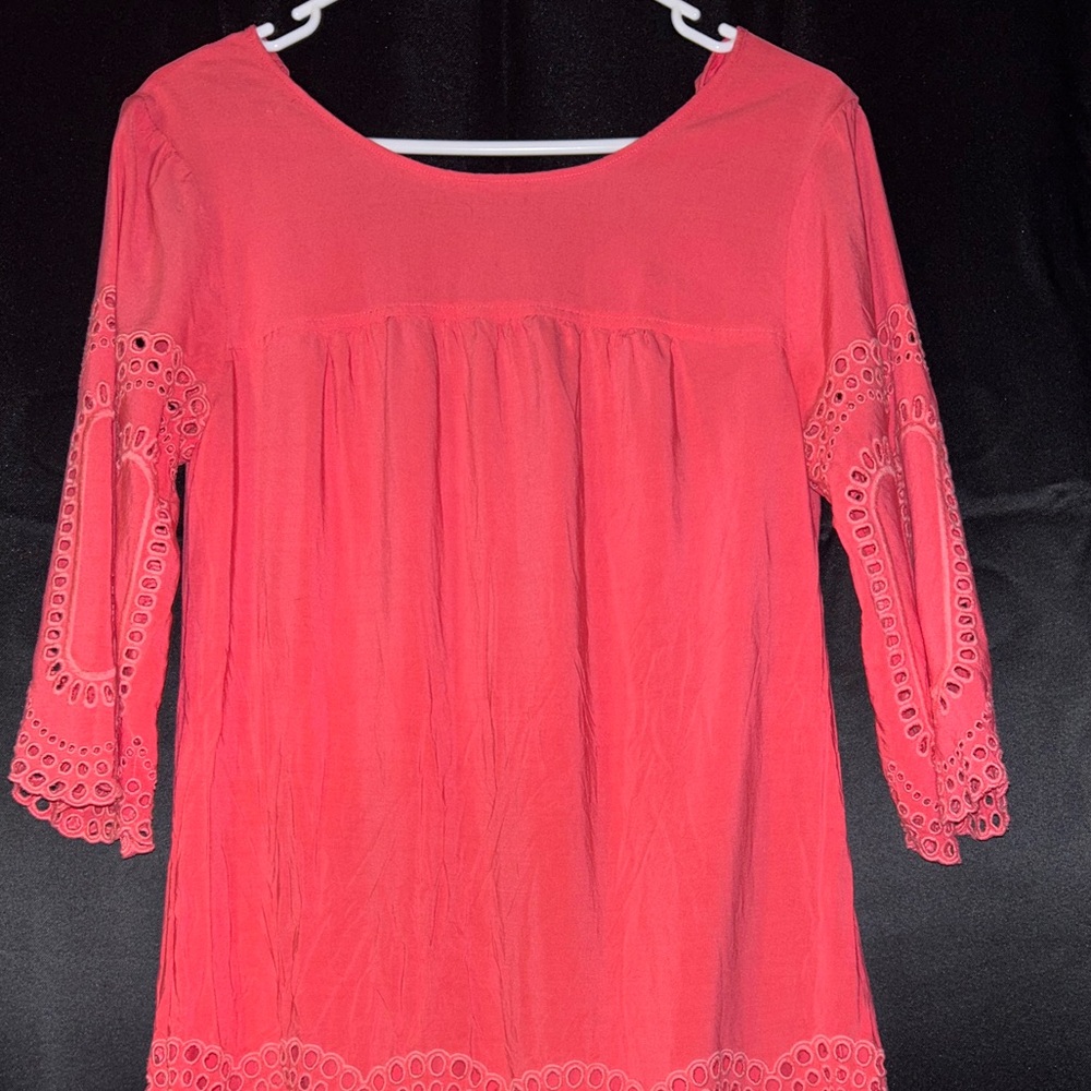 Crown & Ivy eyelet babydoll dress